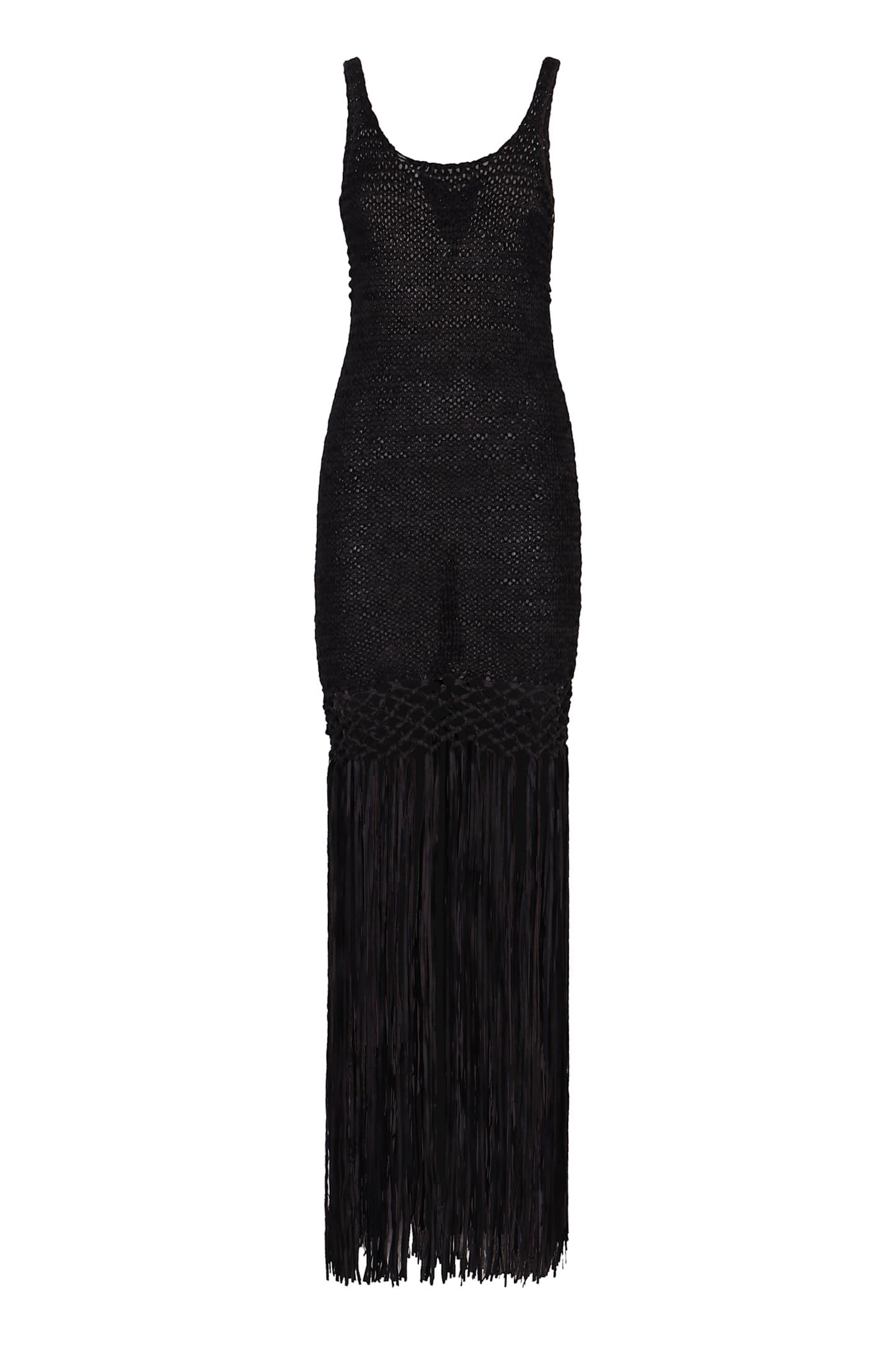 philosophy di lorenzo serafini openwork-knit dress
