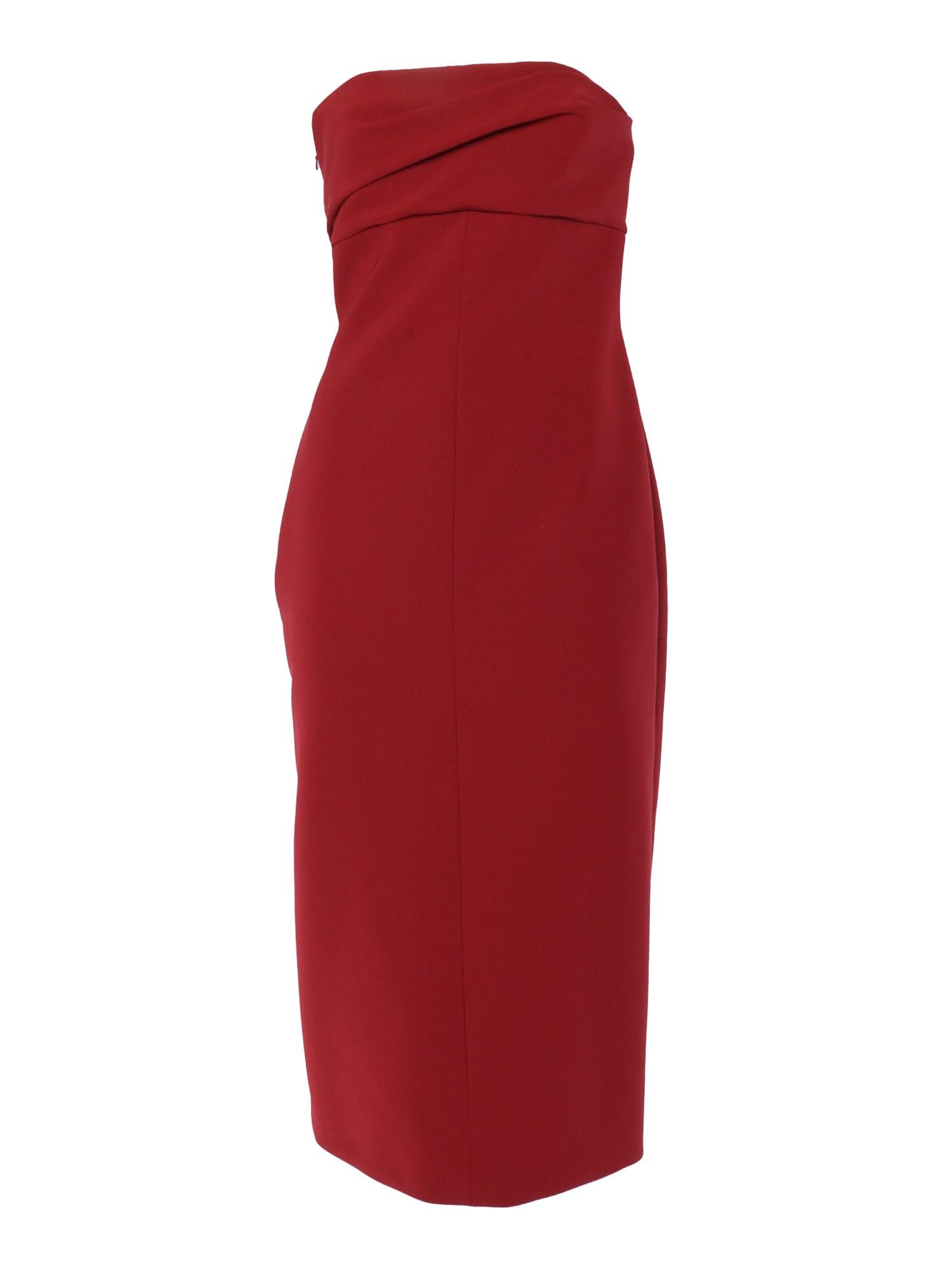 philosophy di lorenzo serafini red midi dress