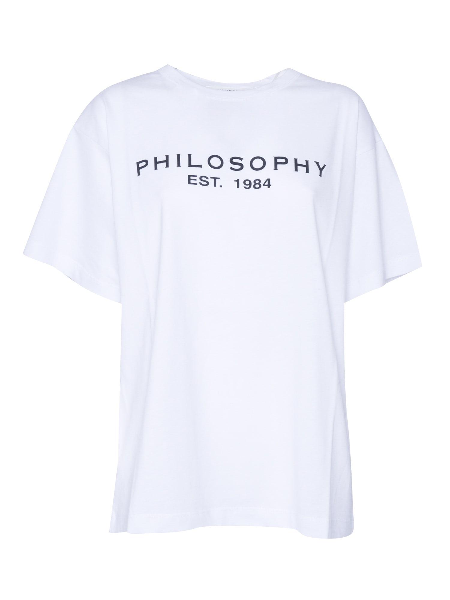 philosophy di lorenzo serafini white t-shirt with logo