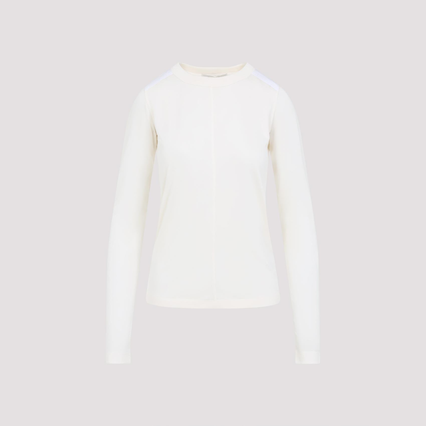 phoebe philo crewneck top nude & neutrals lyocell cotton - women
