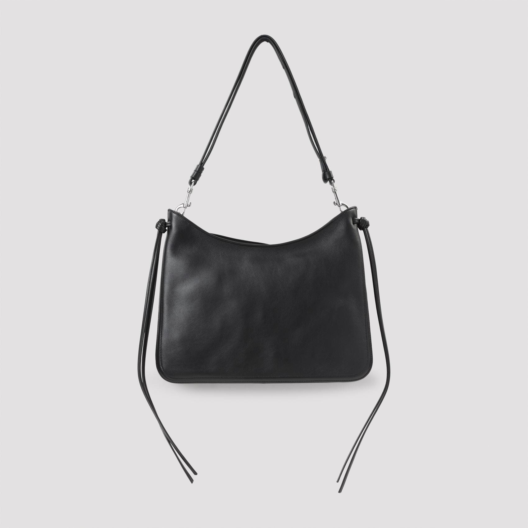 phoebe philo gig calf leather shoulder bag black - women
