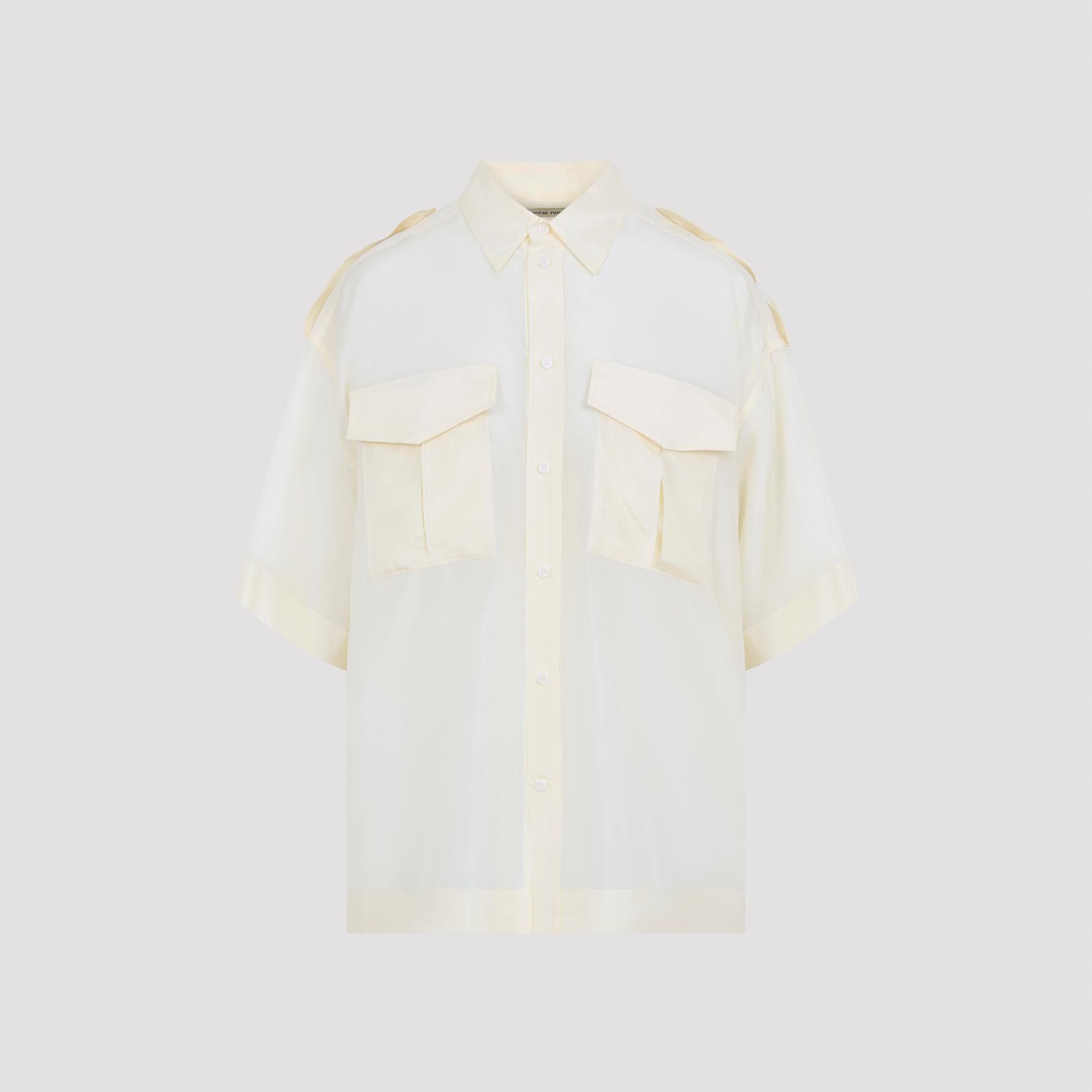 phoebe philo phoebe lite utility shirt white silk - women