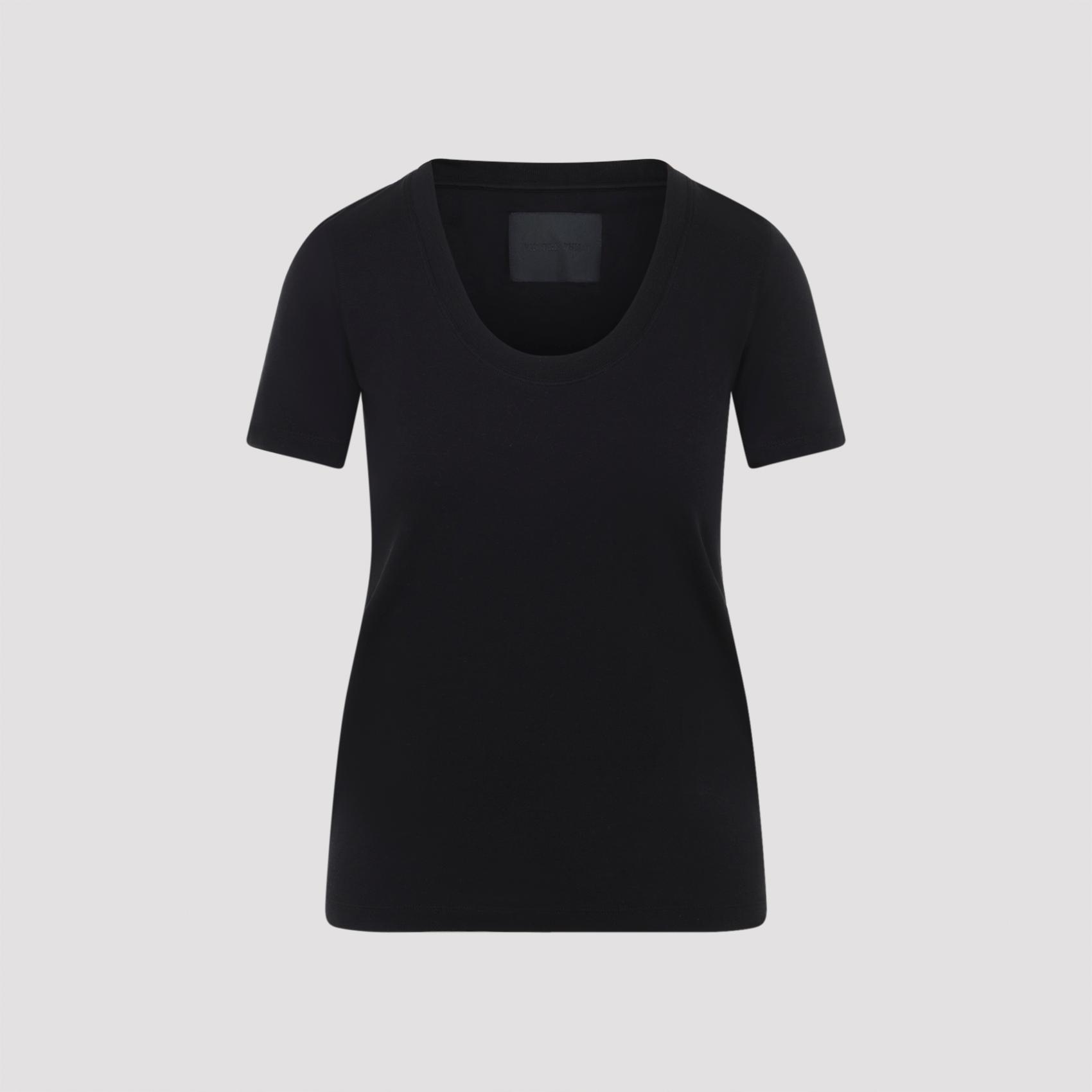 phoebe philo scoop t-shirt black cotton tshirt - women
