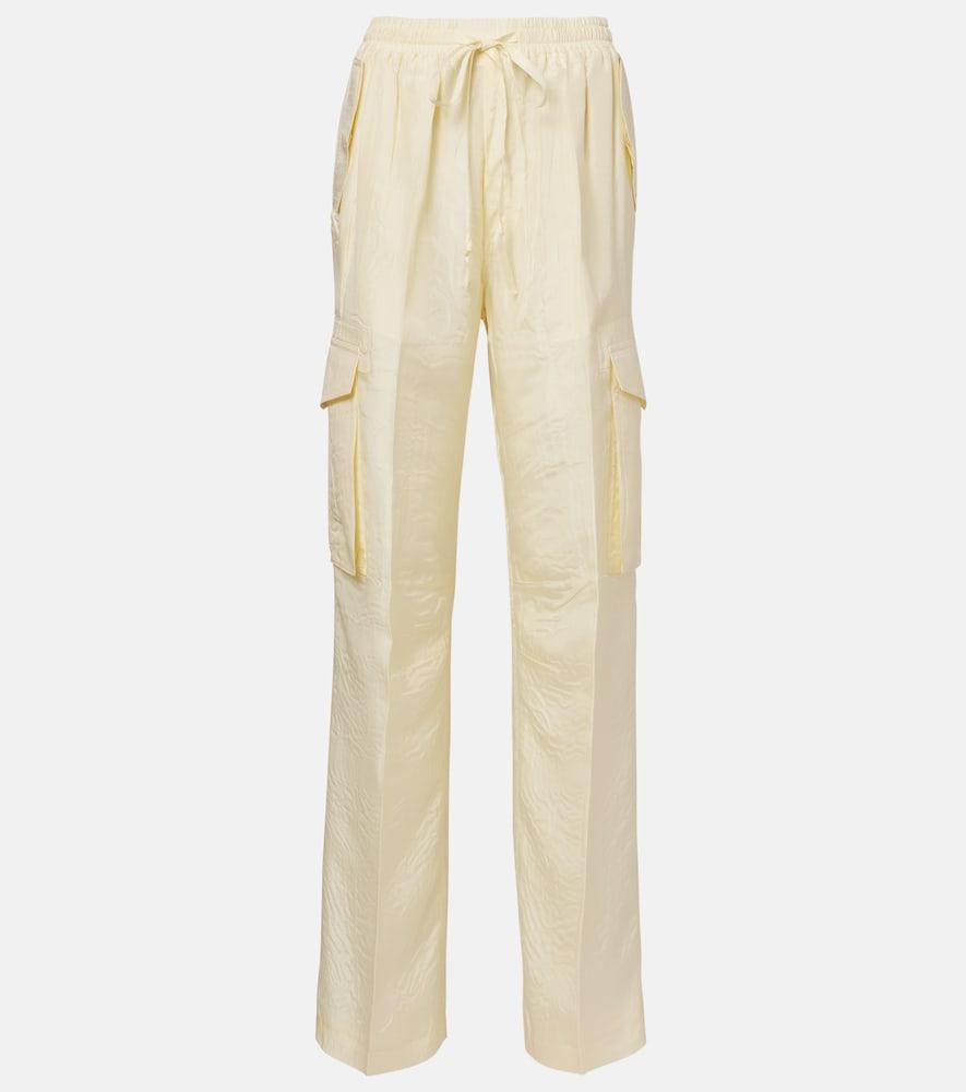phoebe philo silk cargo pants