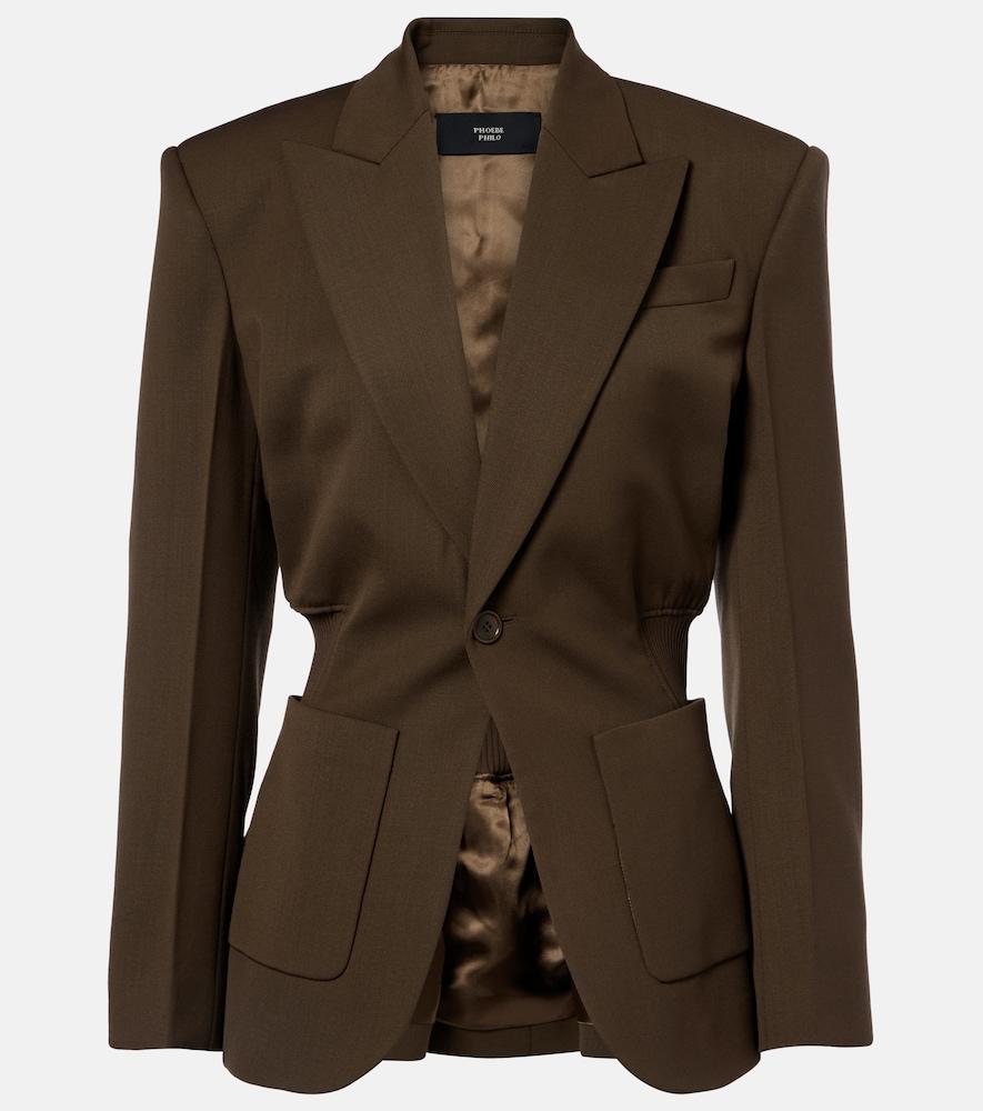 phoebe philo wool twill blazer