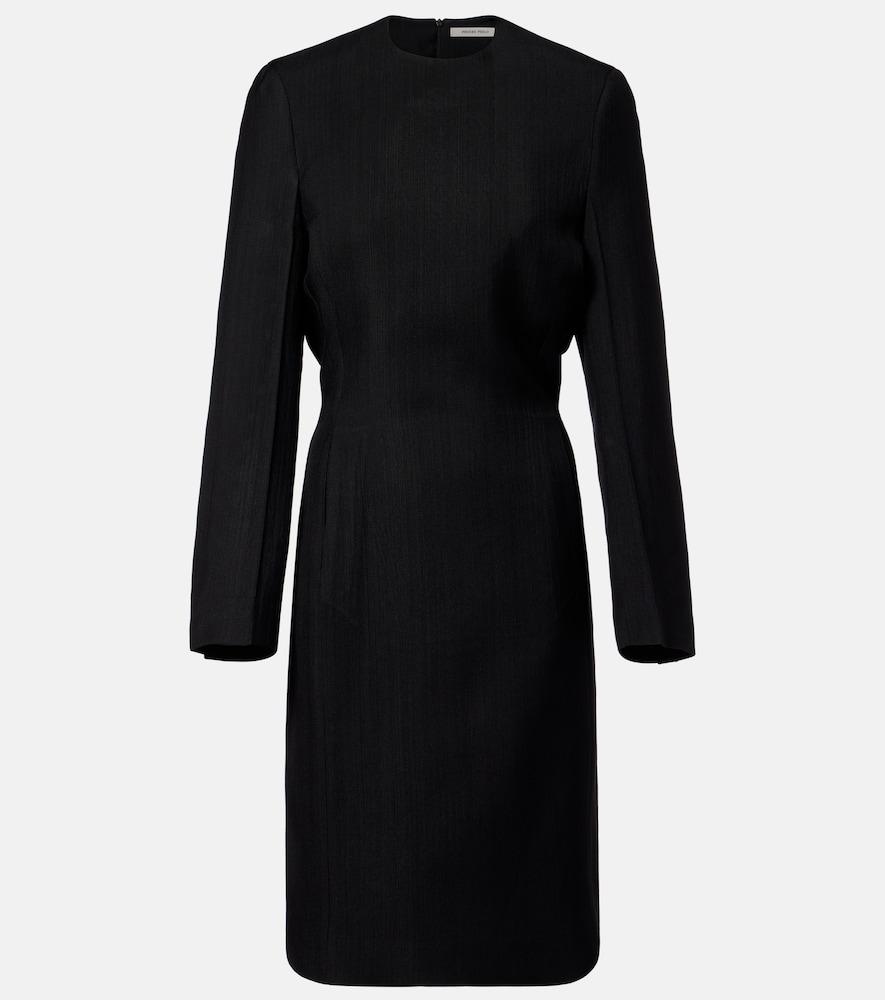 phoebe philo woven midi dress
