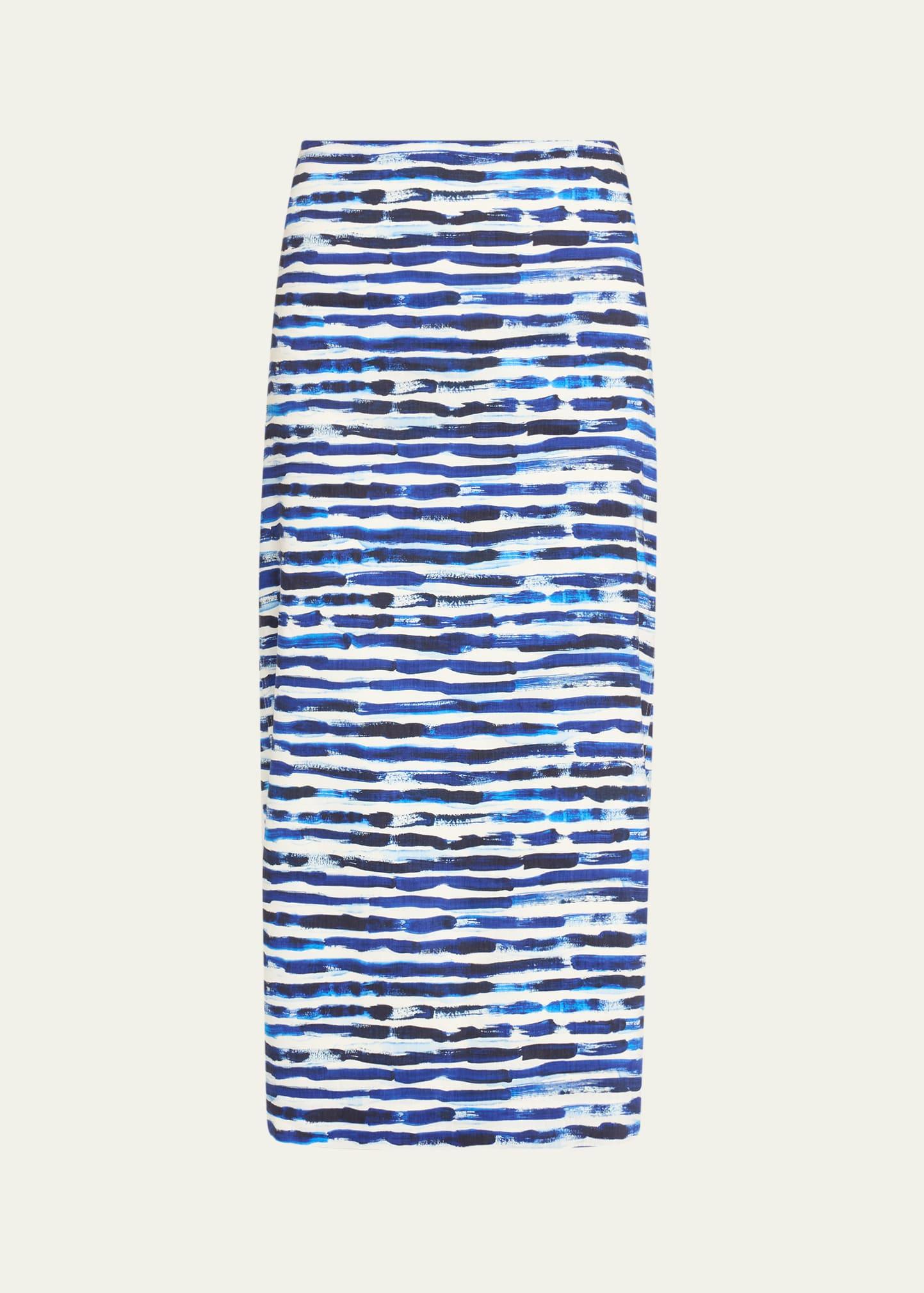 phoebe stripe pencil skirt