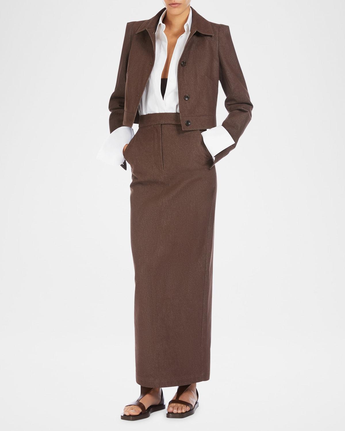 pianosa tailored maxi skirt