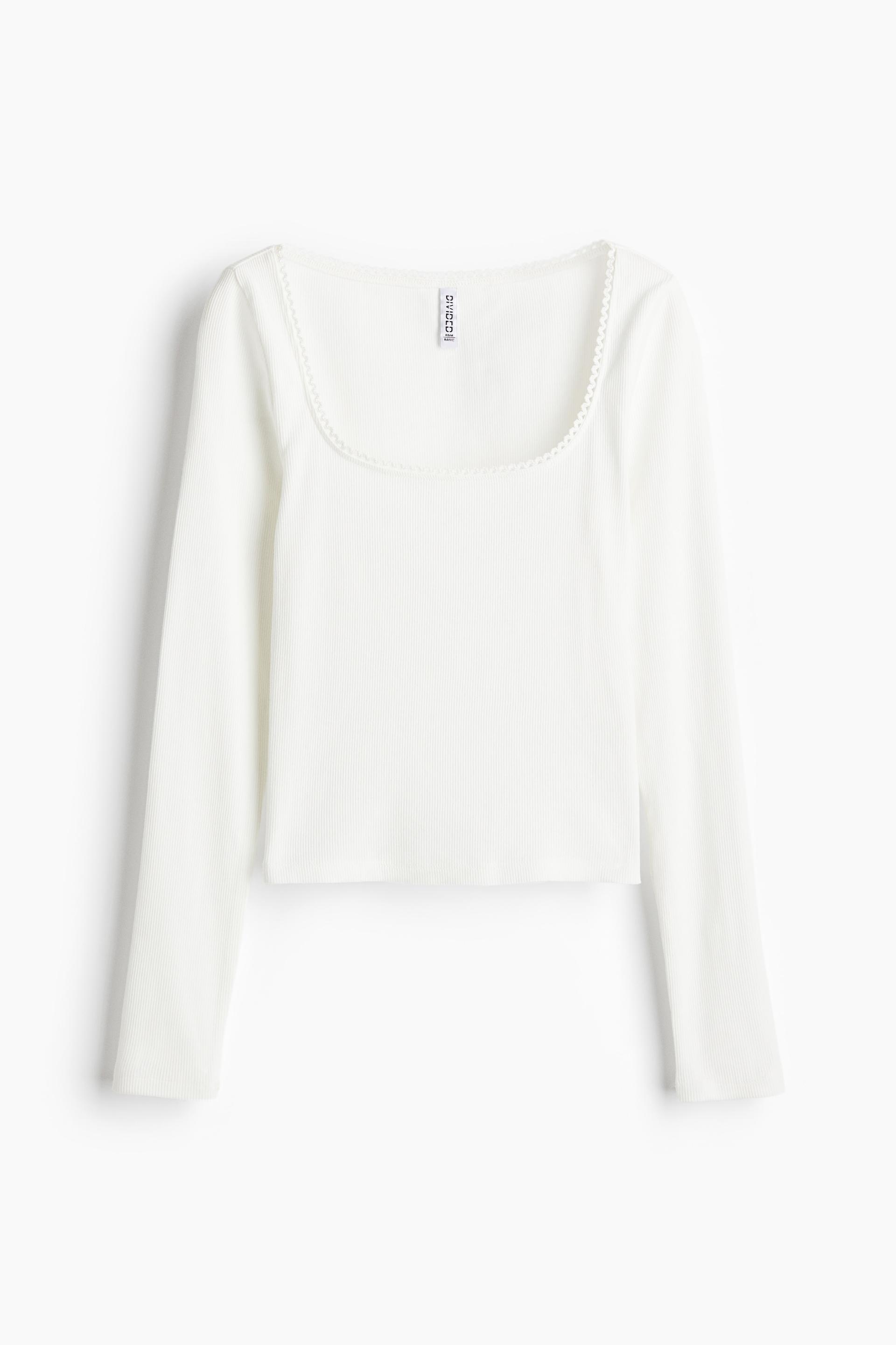 picot-trimmed cotton top