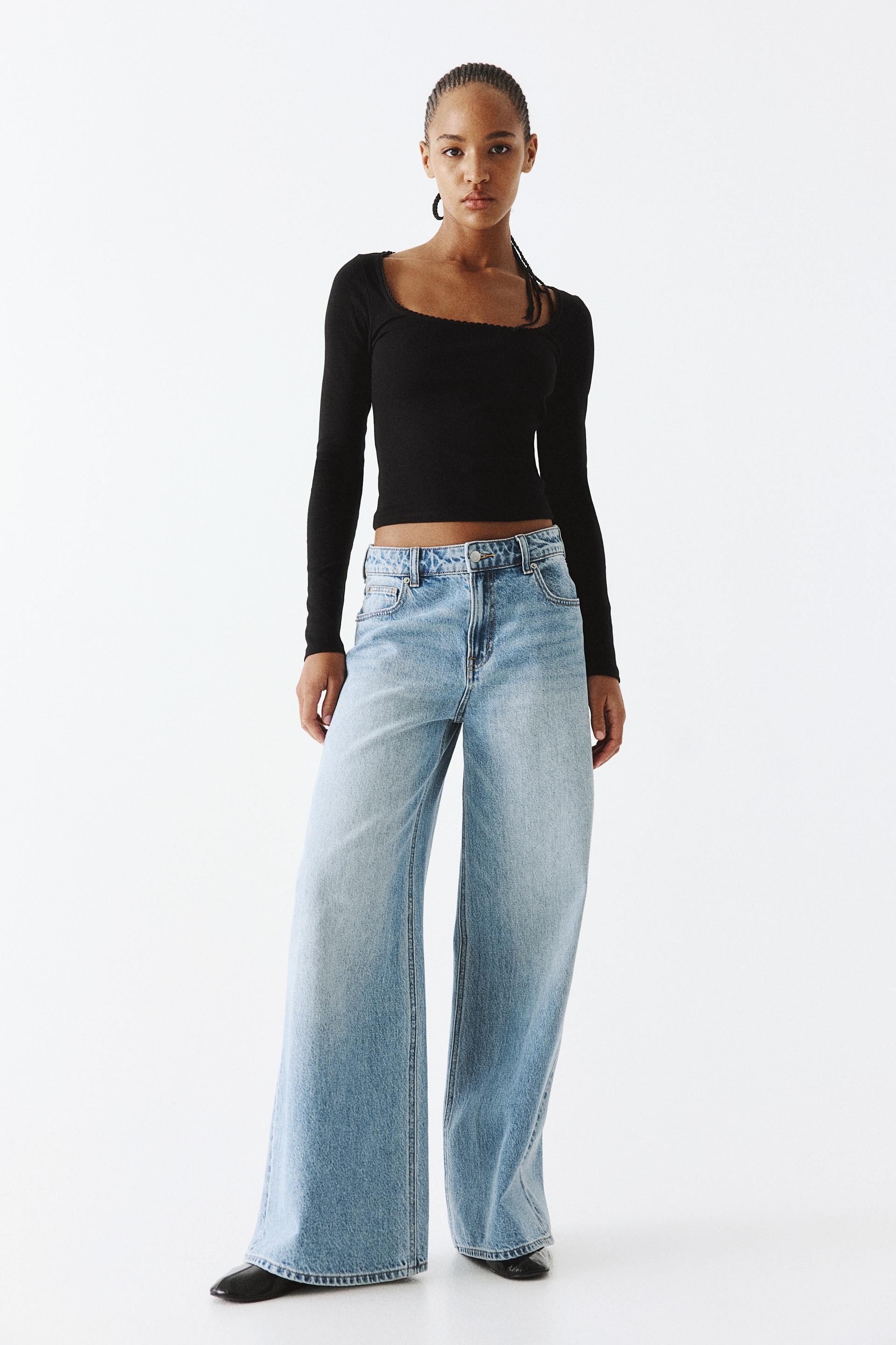 picot-trimmed cotton top