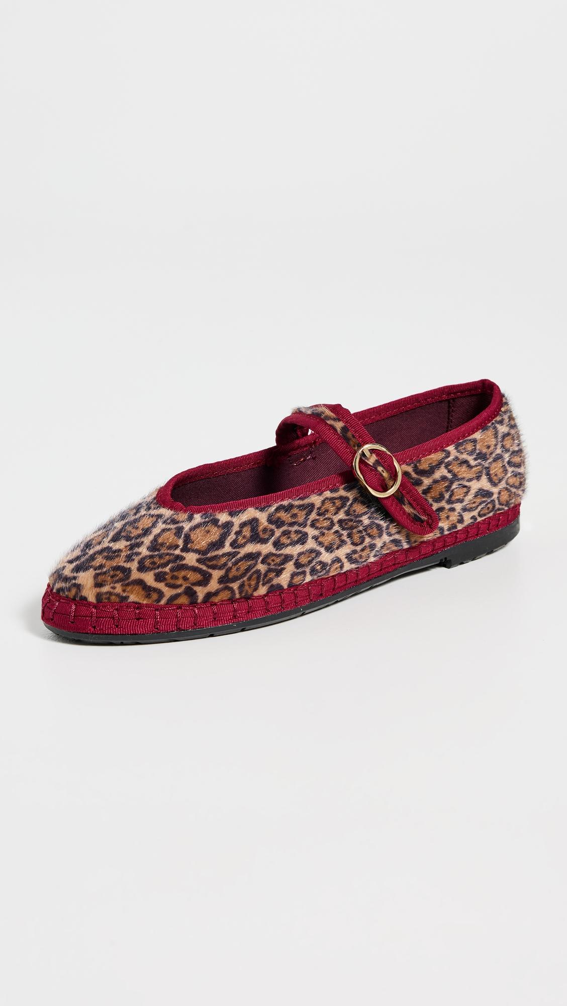 pierre leopard mary jane flats