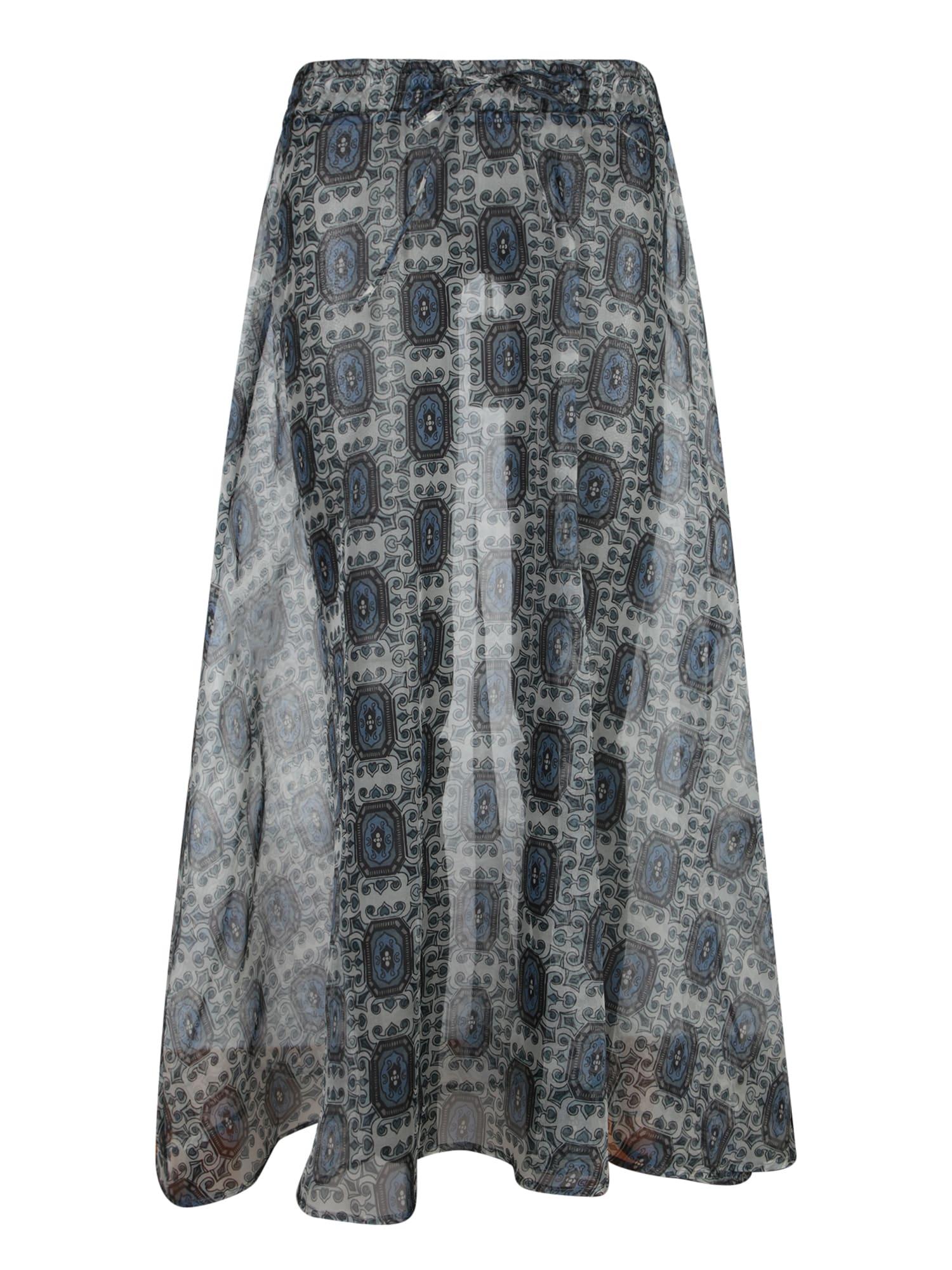 pierre-louis mascia blue organza kobes midi skirt