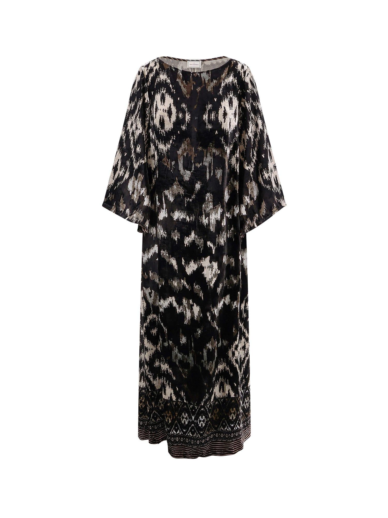 pierre-louis mascia jacquard velvet long dress