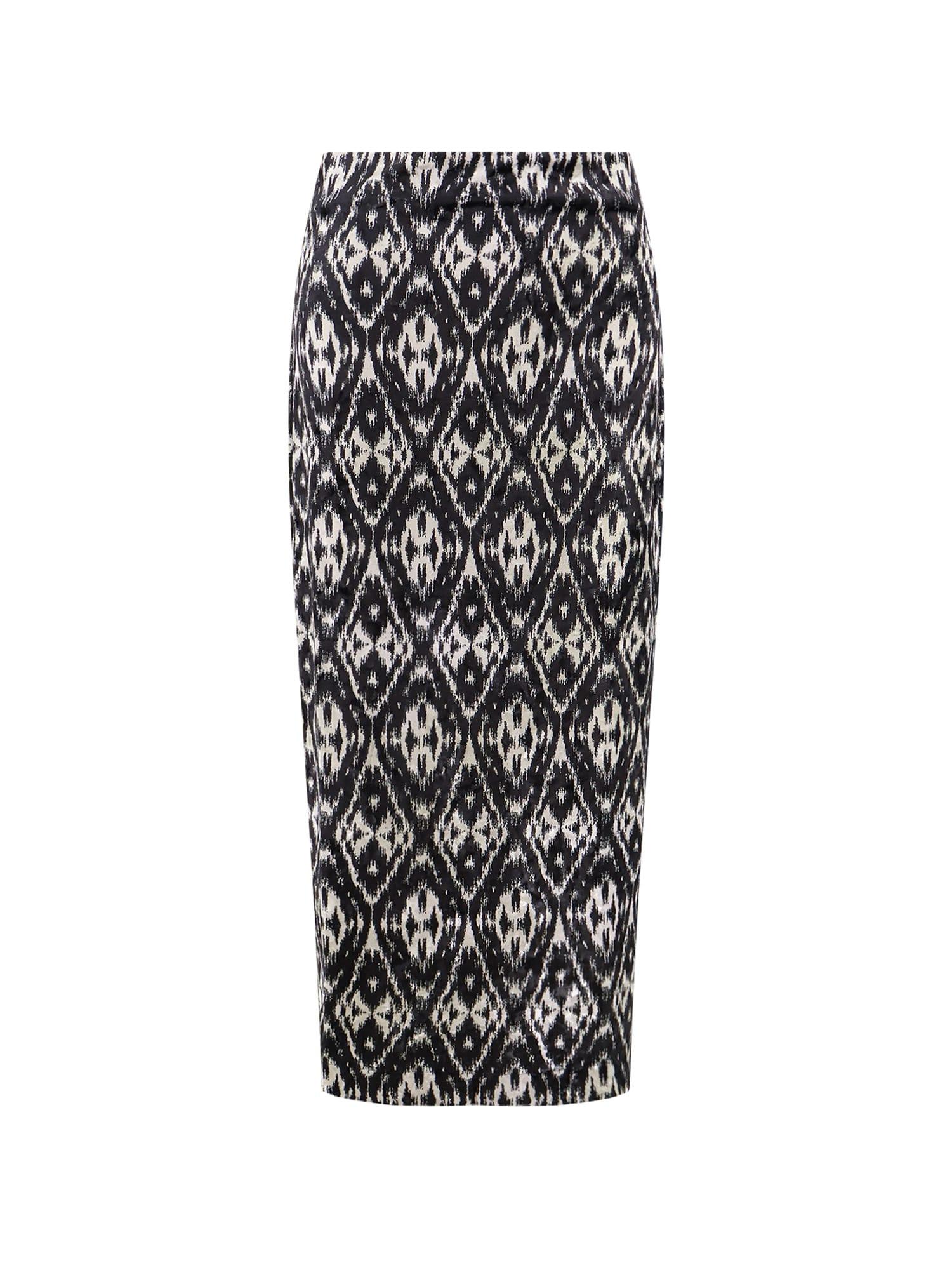 pierre-louis mascia jacquard velvet pencil skirt