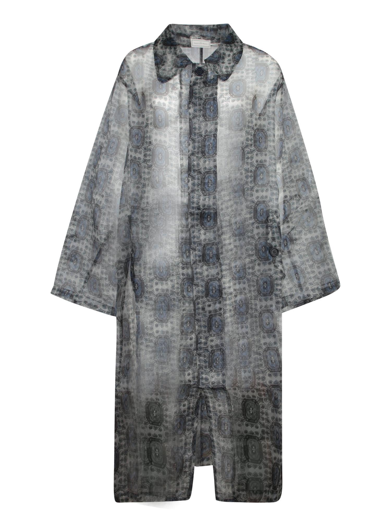 pierre-louis mascia kobes organza blue duster coat