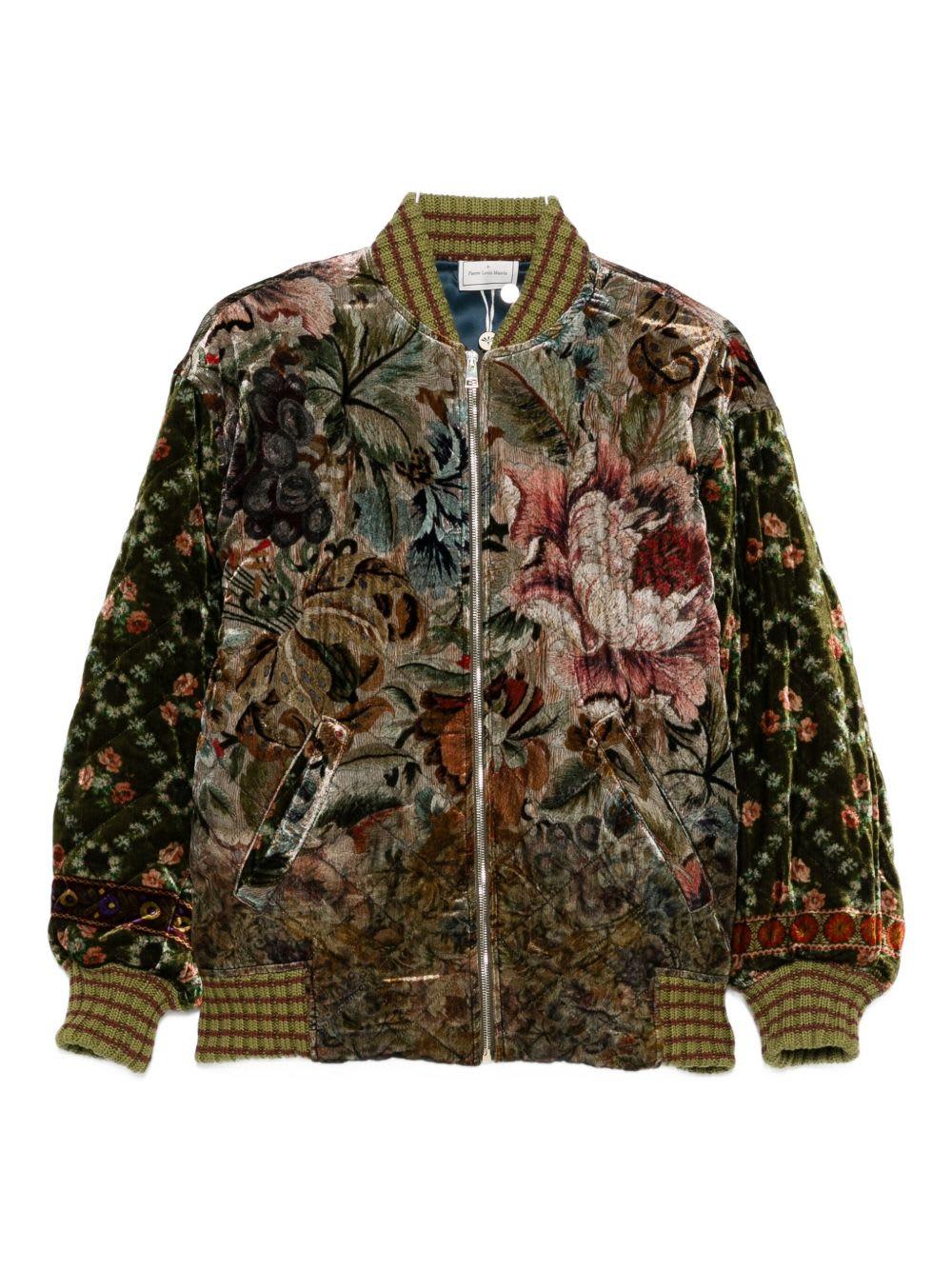 pierre-louis mascia printed silk blend bomber jacket