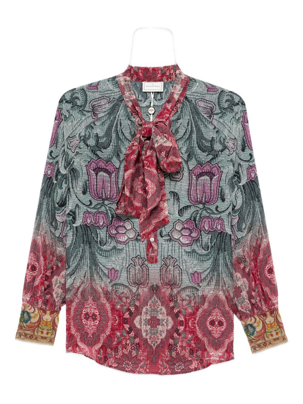 pierre-louis mascia printed silk shirt