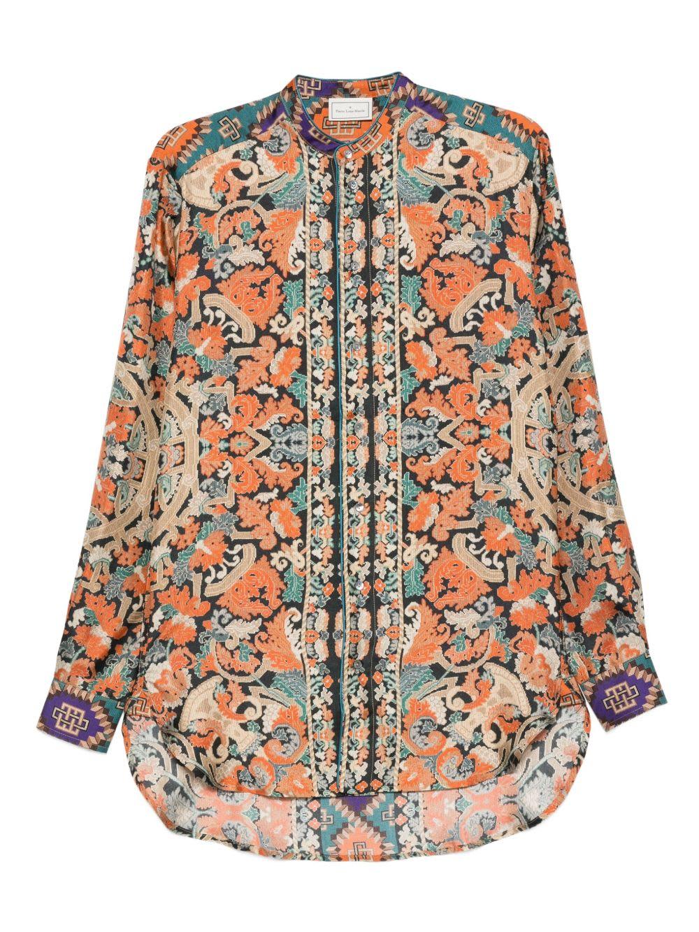 pierre-louis mascia printed silk shirt