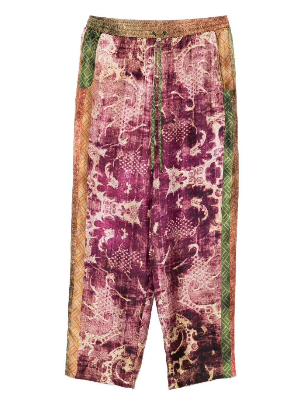 pierre-louis mascia printed silk trousers