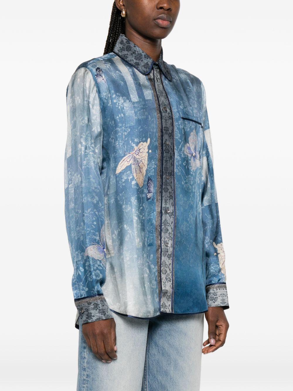 pierre louis mascia shirts clear blue silk - women