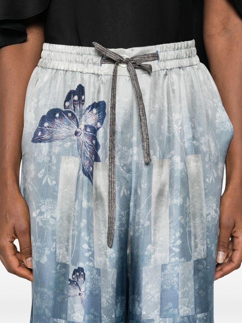 pierre louis mascia trousers clear blue silk - women