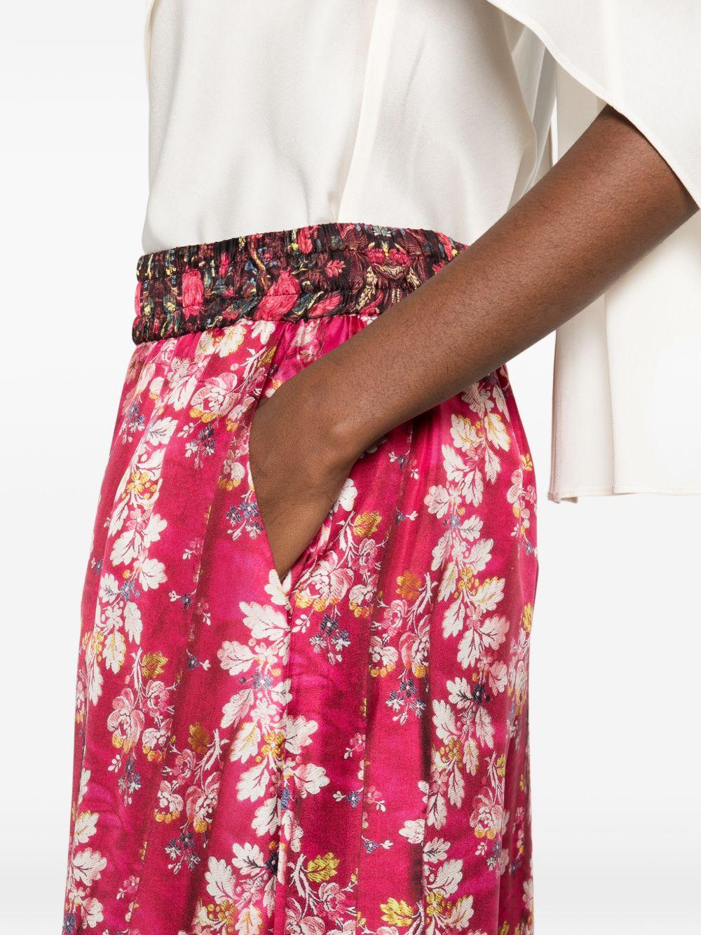 pierre louis mascia trousers fuchsia silk - women