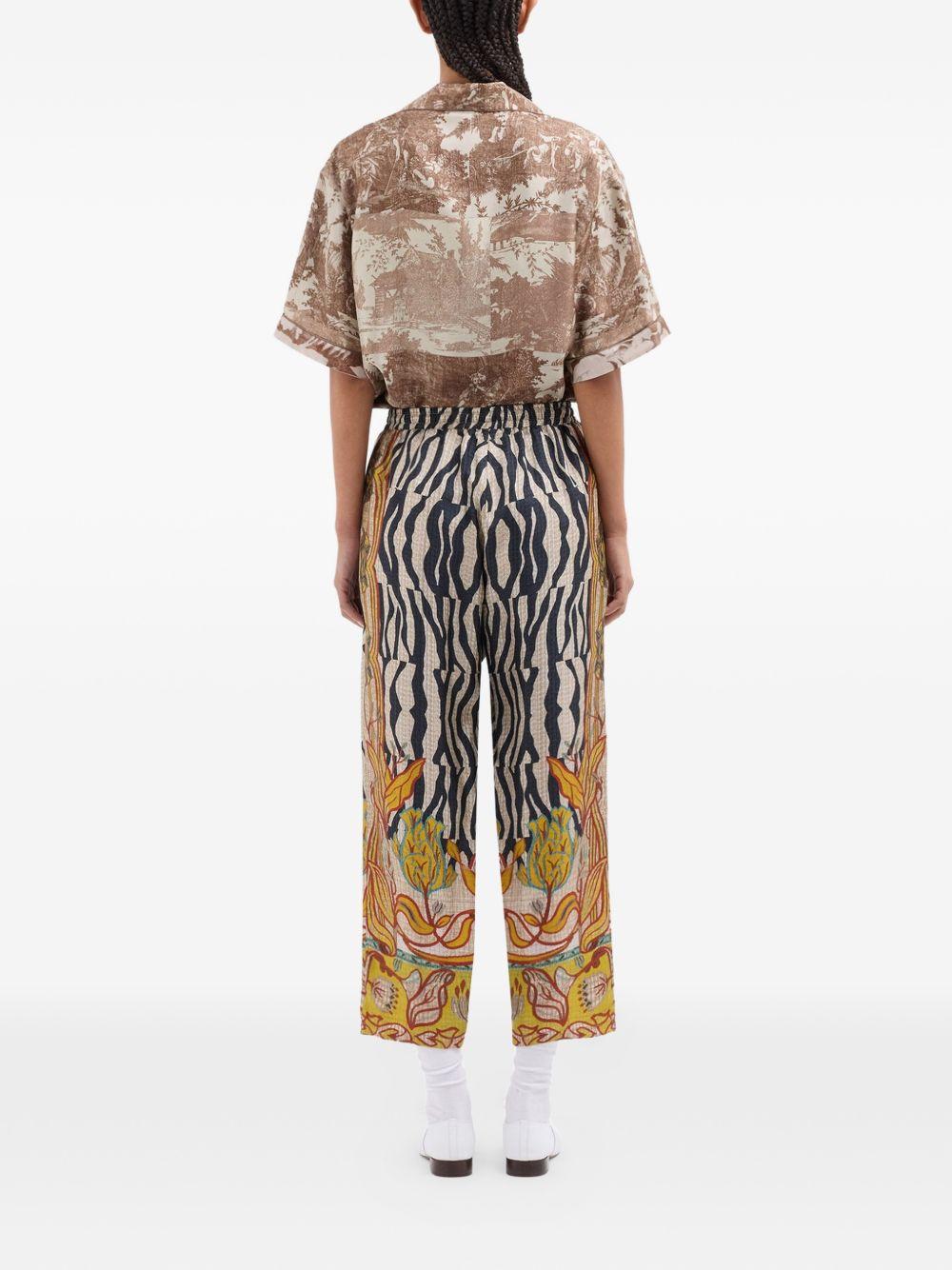 pierre louis mascia trousers yellow silk - women