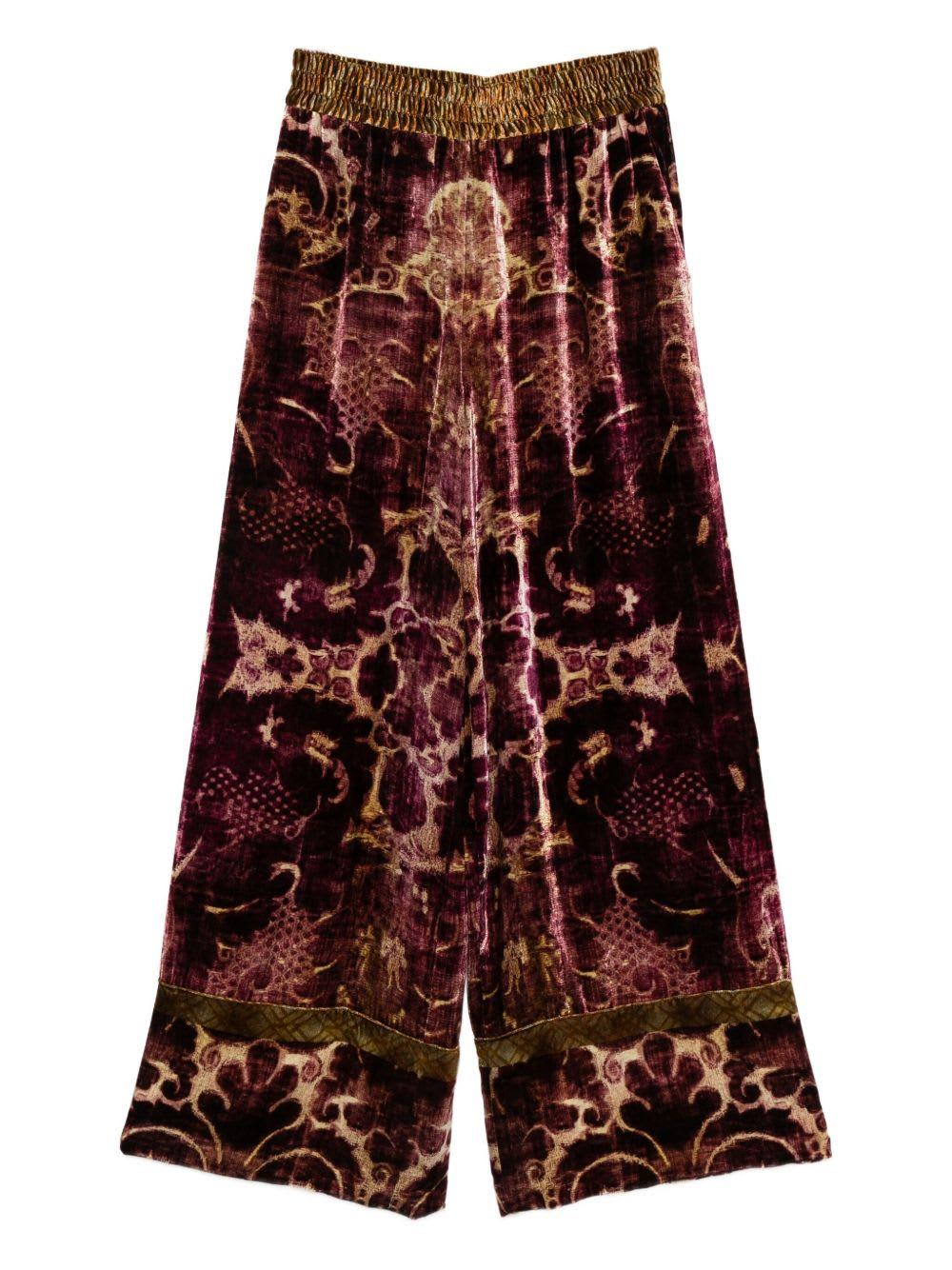 pierre-louis mascia velvet wide-leg trousers