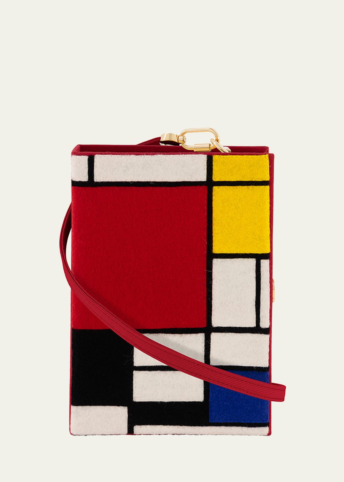 piet mondrian book clutch bag