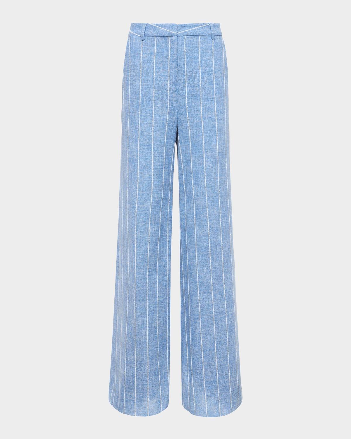 pilar pinstriped wide-leg pants