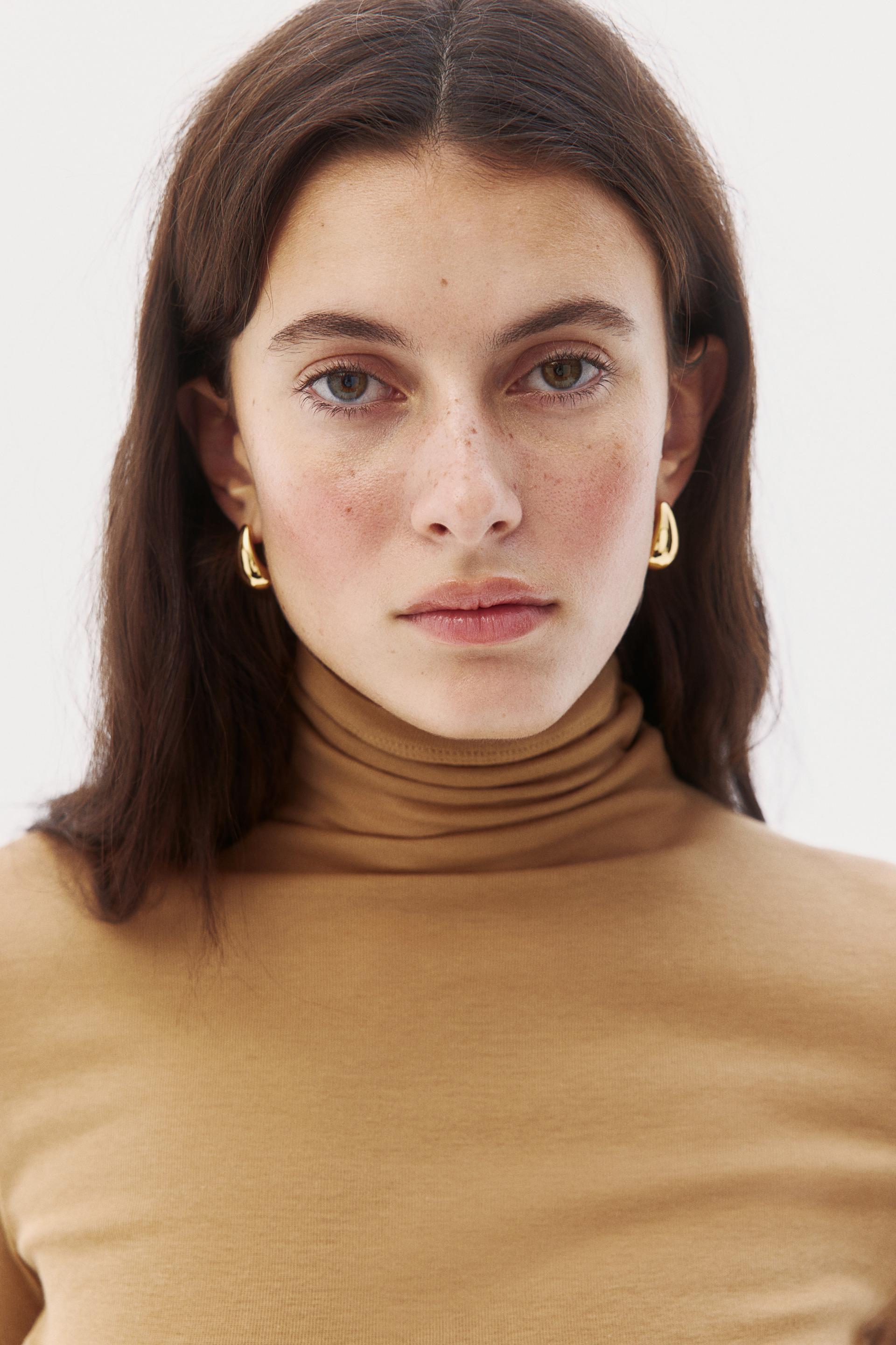 pima cotton turtleneck top