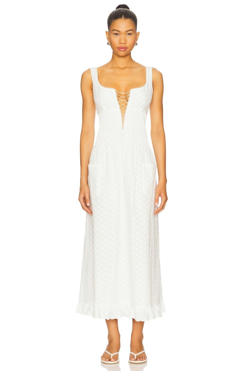 pin tuck eyelet dress