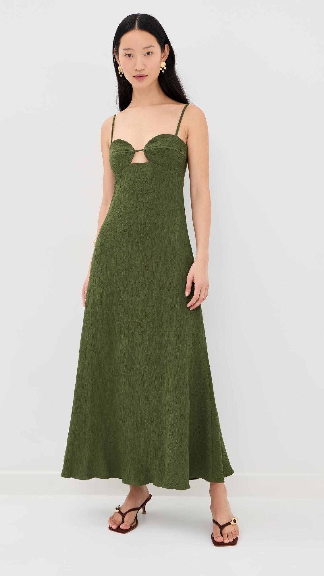pine green dream spinner dress