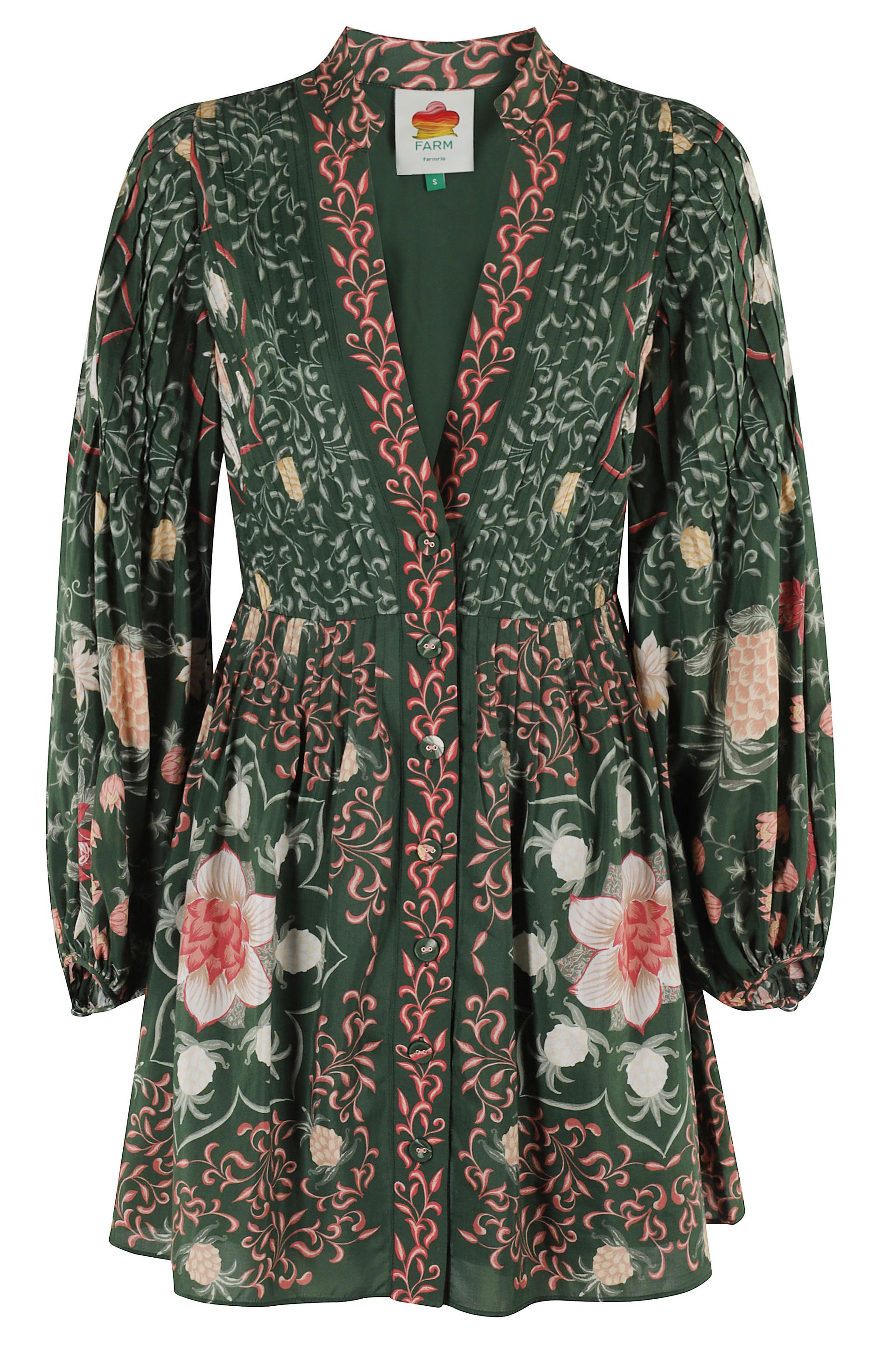 pineapple garden green mini dress