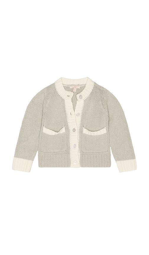 pink chicken cali sweater in grey.