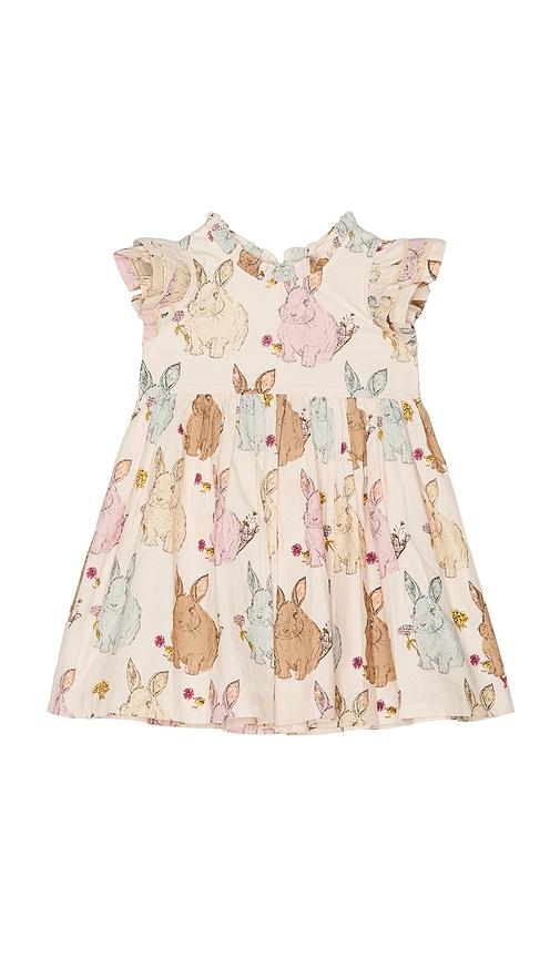 pink chicken girls jennifer double ruffle dress in blush.