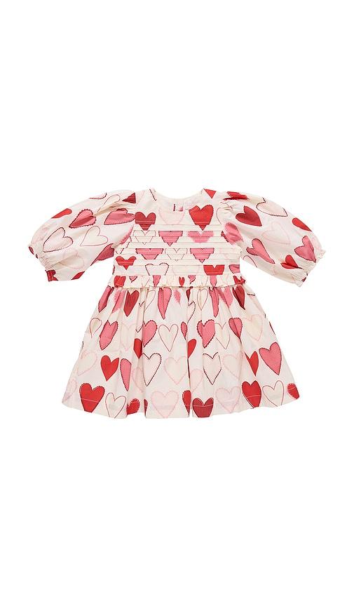 pink chicken girls renee dress in white.