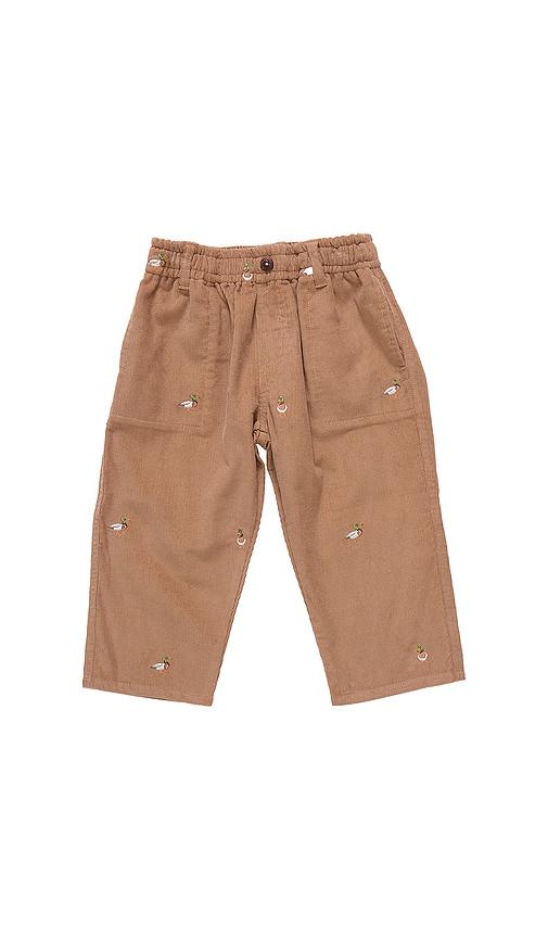 pink chicken jackson pant in tan.
