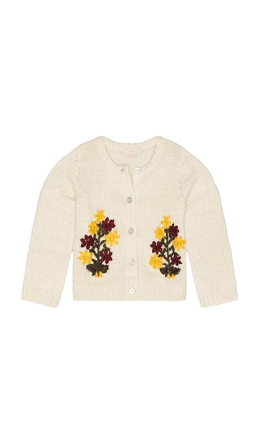 pink chicken maude sweater in cream.