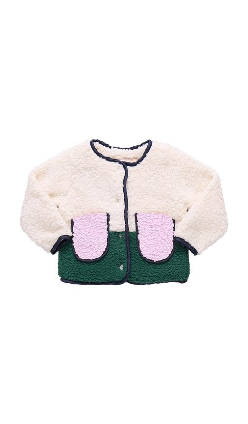 pink chicken ruth jacket in cream.