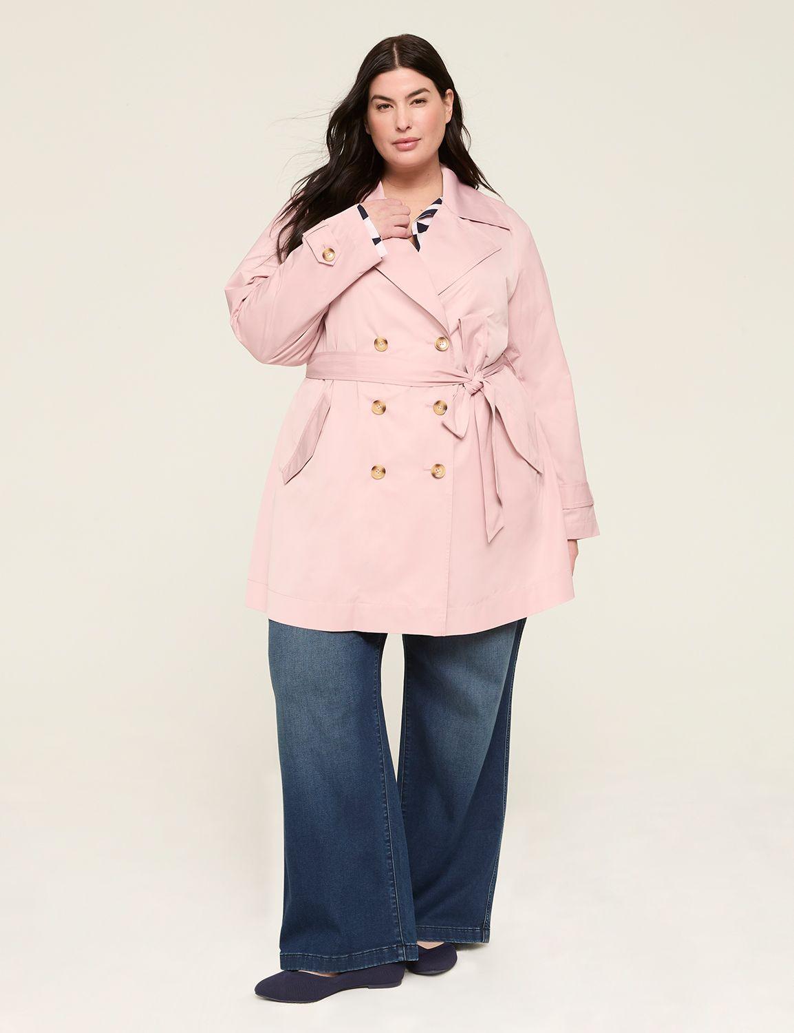 pink lightweight trench coat