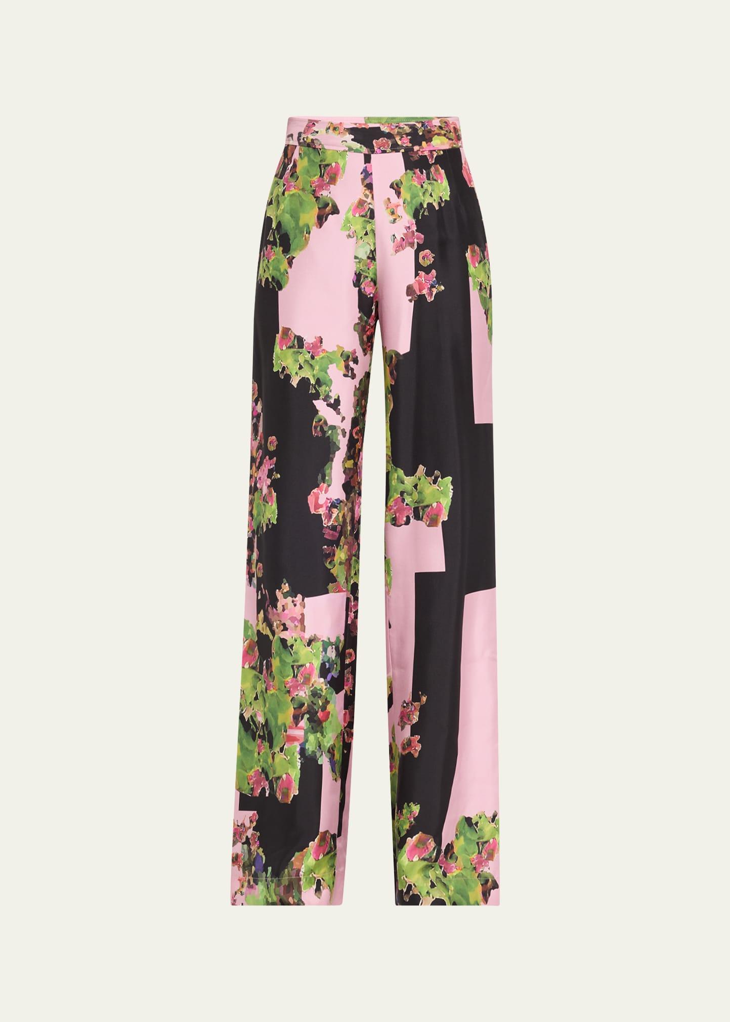 pink london terrace silk aarons pants