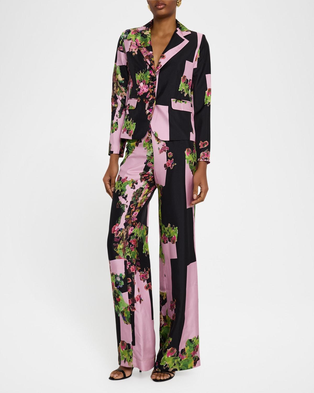 pink london terrace silk aarons pants