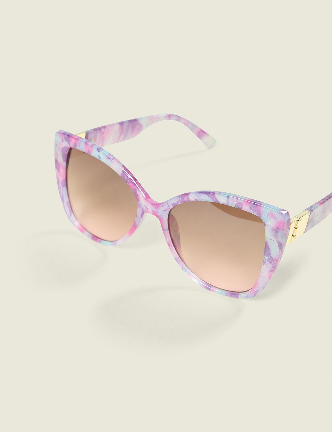 pink marble cateye sunglasses