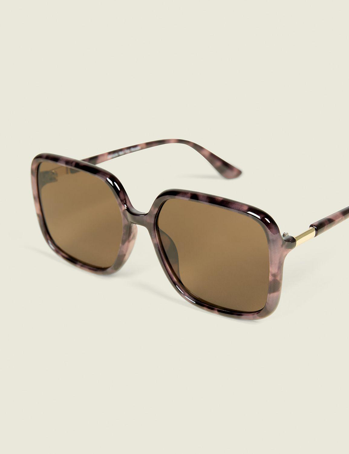 pink tortoiseshell square sunglasses