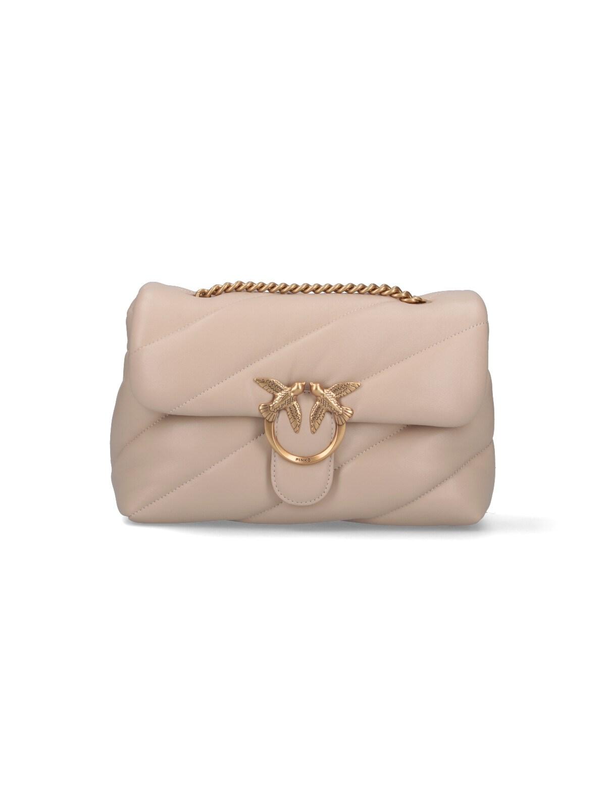 pinko "classic love puff" logo crossbody bag