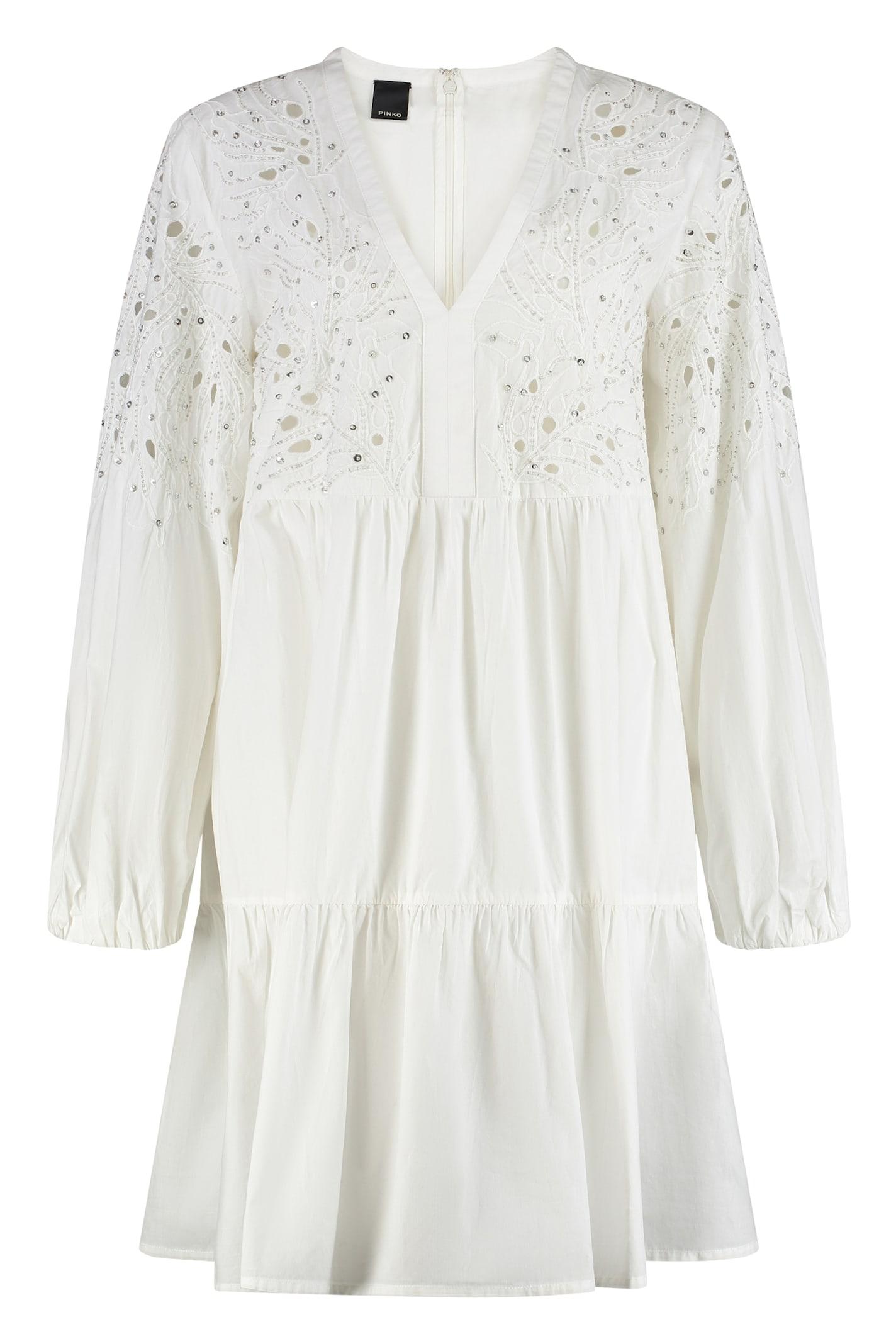 pinko andromeda cotton mini-dress