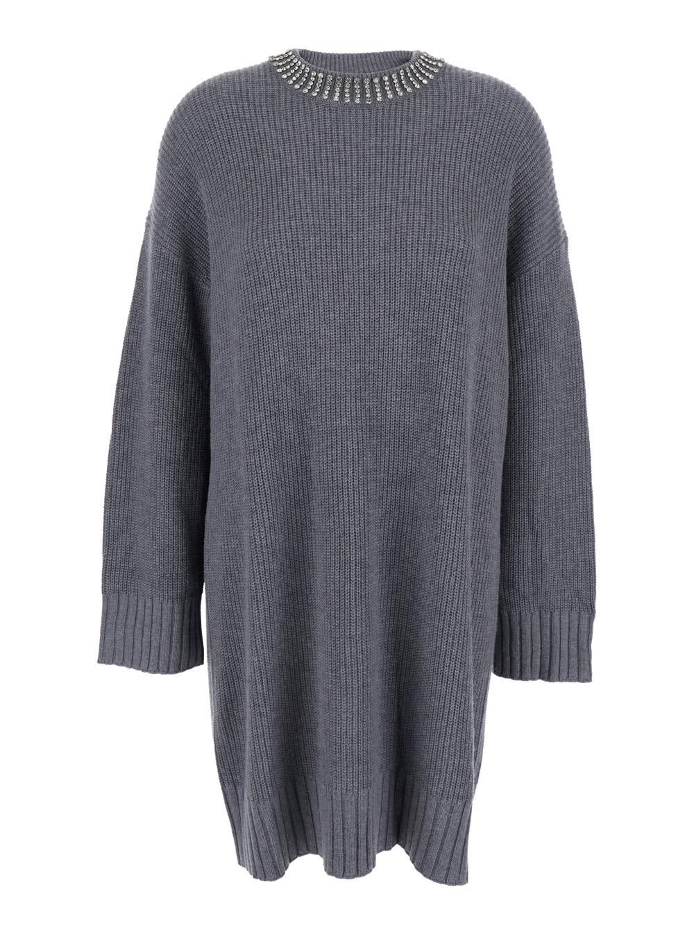 pinko ask abito blend ws strass