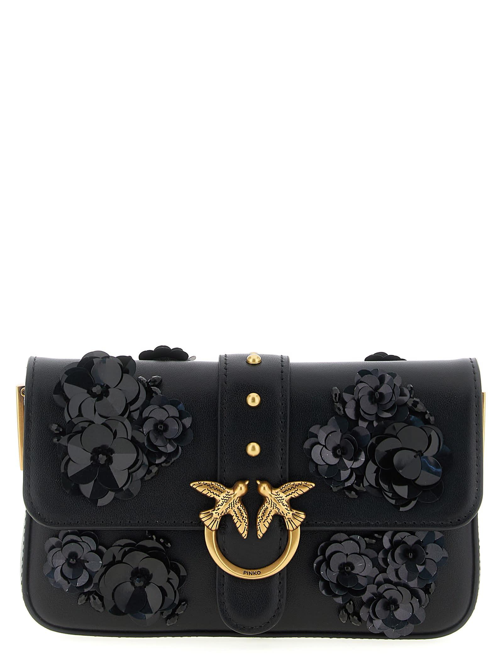 pinko baby love slouchy small shoulder bag