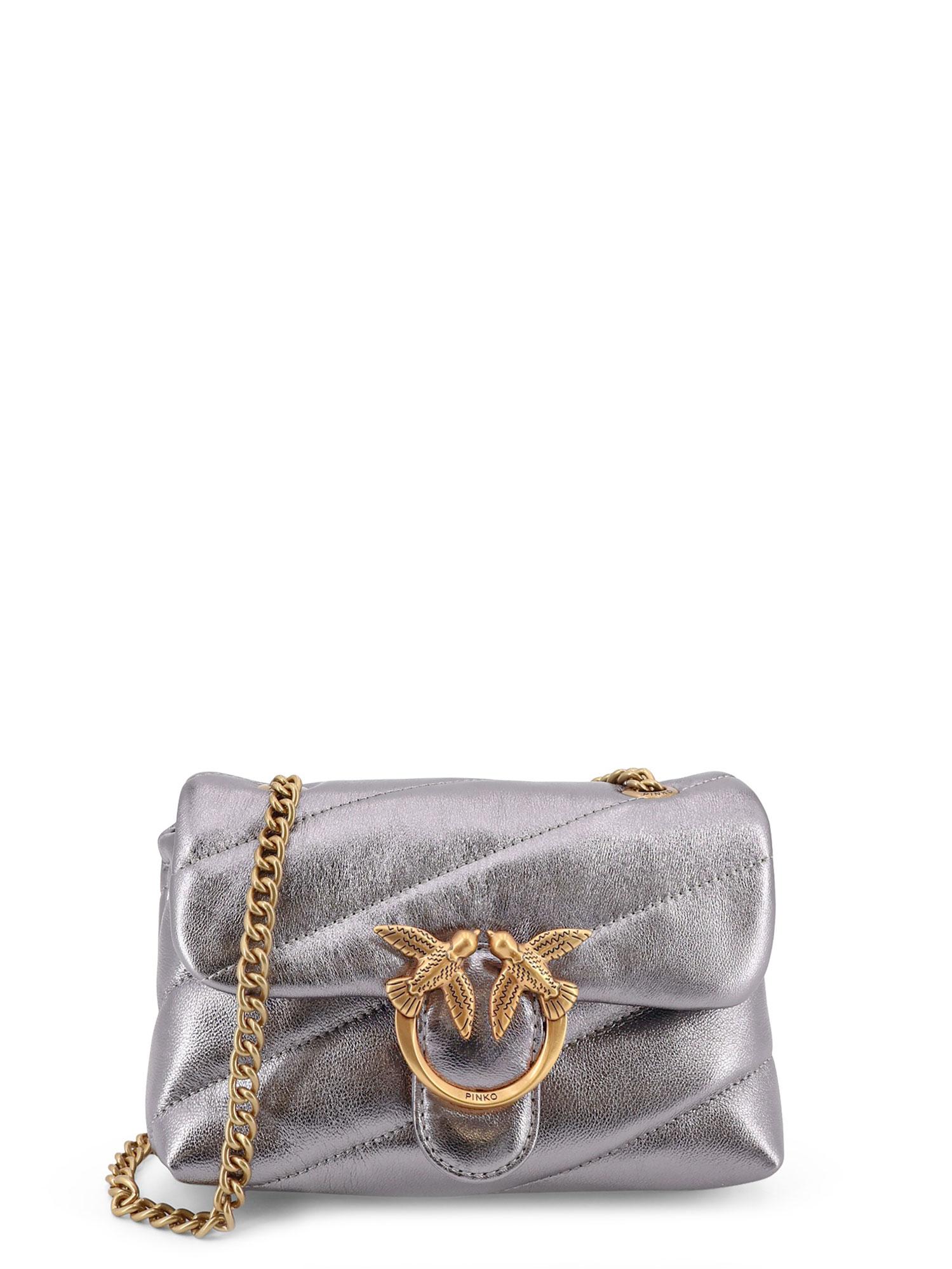 pinko bags anthracite pelle - women